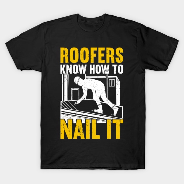 Roofer Roofing T-Shirt by medd.art